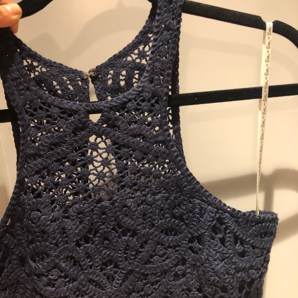 Sz S Lilly Pulitzer JAIMIE KNIT LACE SHIFT DRESS - Picture 5 of 8